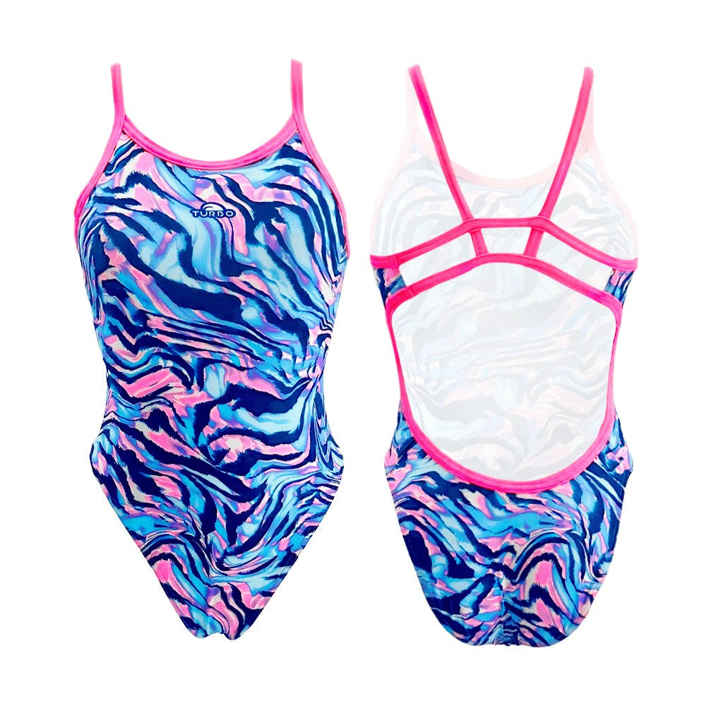 Turbo Women's Kraken Swimsuit- Neon Zebra