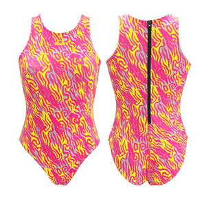TURBO Women's Comfort Water Polo Swimsuit- Cosmic Pop
