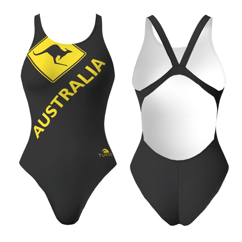 Turbo Women's Wide Strap Swimsuit Kangoro (Rombo) Australia (Pro-Resist)