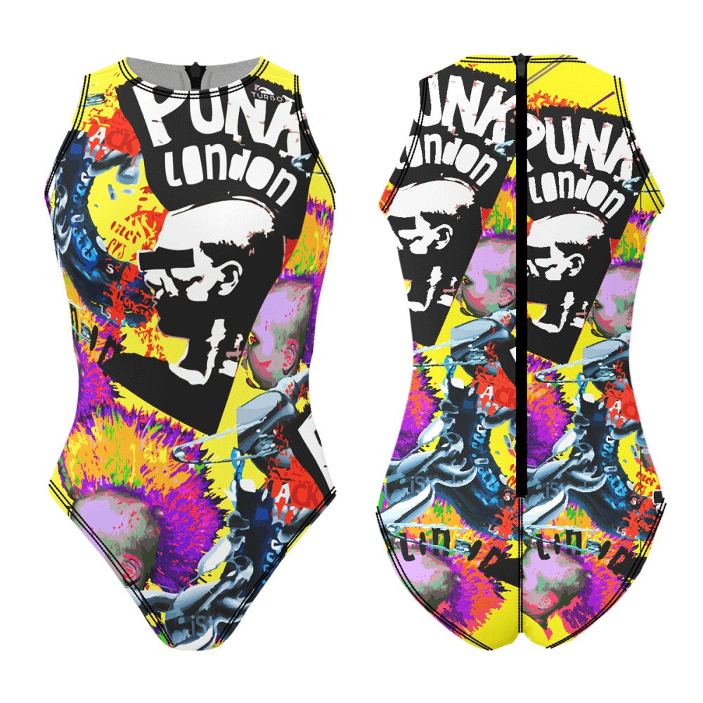 TURBO Women's Comfort Water Polo Swimsuit- Punk London