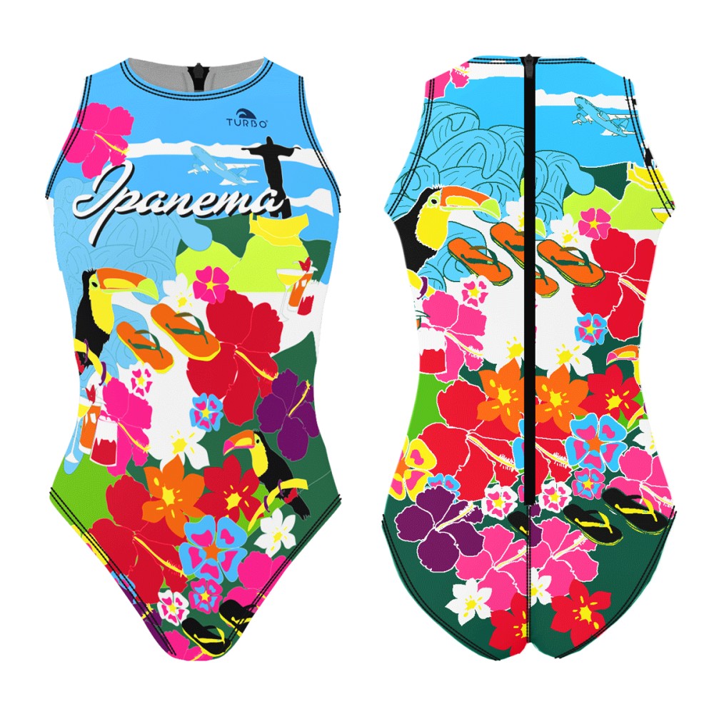 TURBO Women's Comfort Water Polo Swimsuit- Ipanema Color