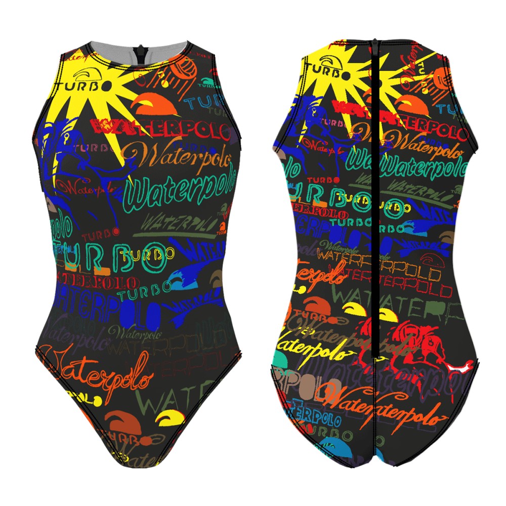 TURBO Women's Comfort Water Polo Swimsuit- Water Polo Writing