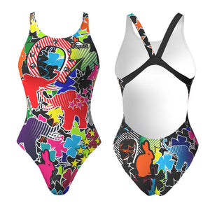 Turbo Women's Wide Strap Swimsuit Luck (Pro-Resist)