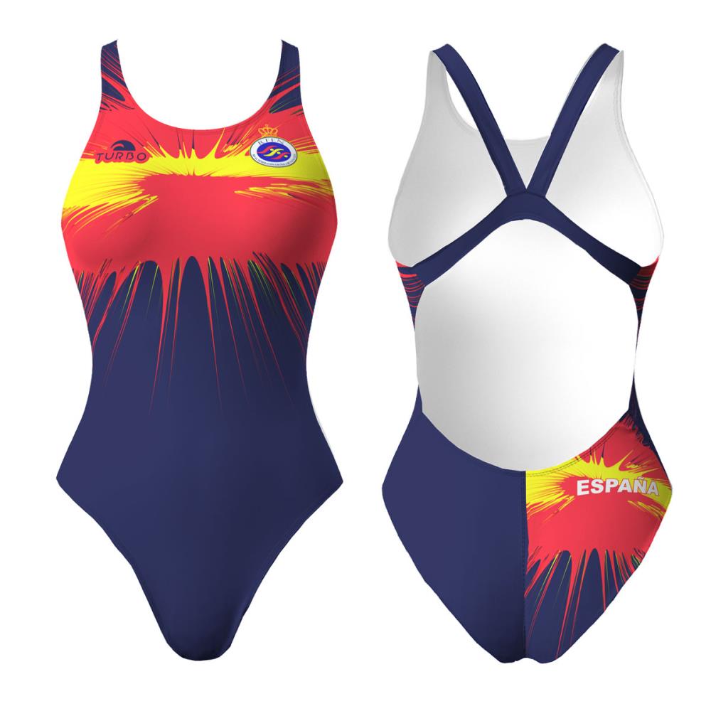 Turbo Women's Wide Strap Swimsuit .Spain (Pro-Resistent)