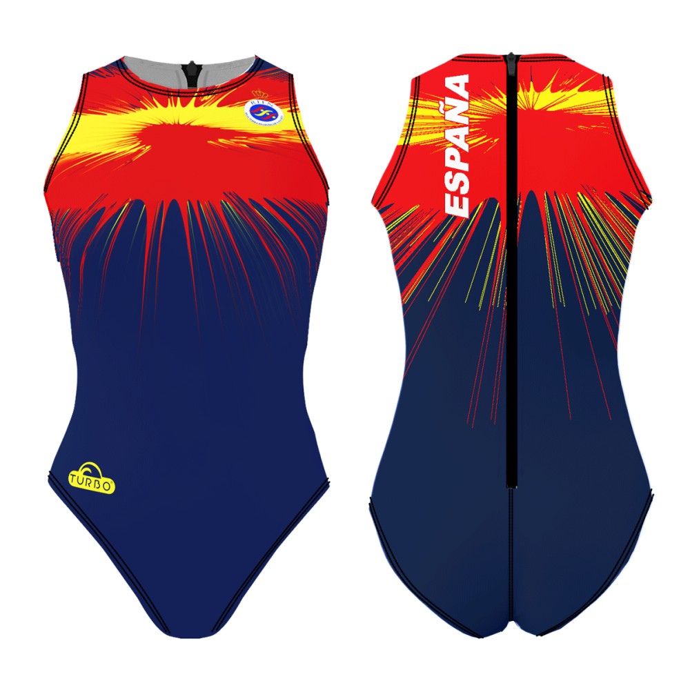 TURBO Women's Comfort Water Polo Swimsuit- Spain Splash