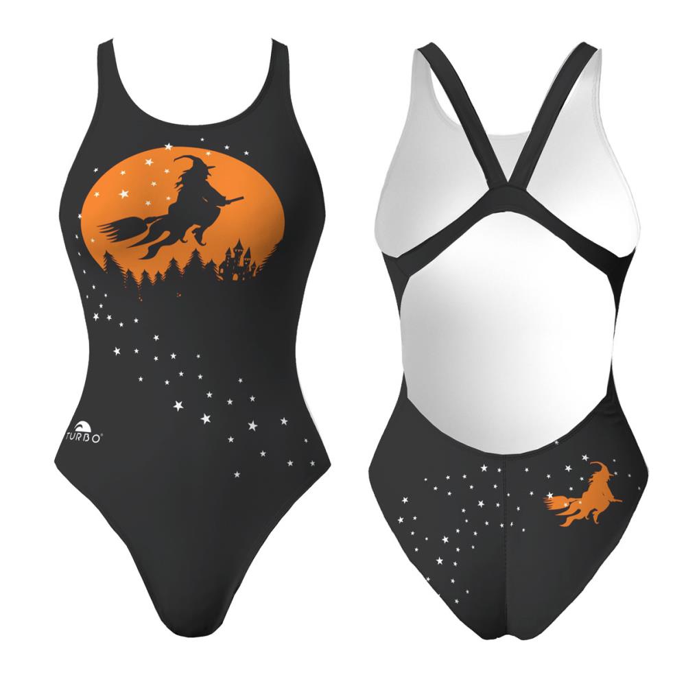 Turbo Women's Wide Strap Swimsuit Bruja - Halloweed