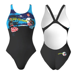 Turbo Women's Wide Strap Swimsuit Fiji Island ( Pro-Resist)