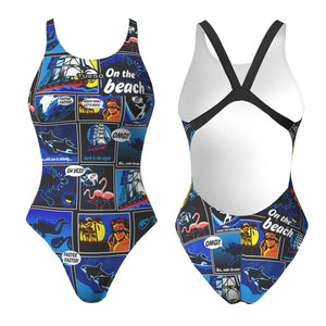 Turbo Women's Wide Strap Swimsuit New Comic
