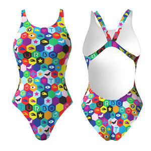 Turbo Women's Wide Strap Swimsuit Hexa