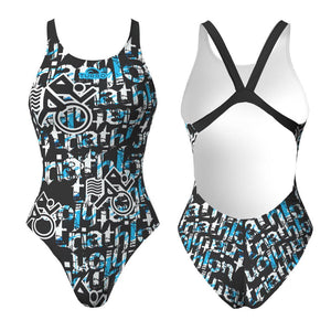 Turbo Women's Wide Strap Swimsuit Multi Triathlon
