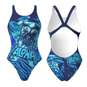 Turbo Women's Wide Strap Swimsuit Aloha