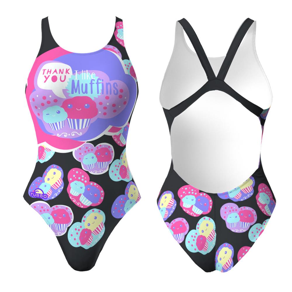 Turbo Women's Wide Strap Swimsuit Muffins