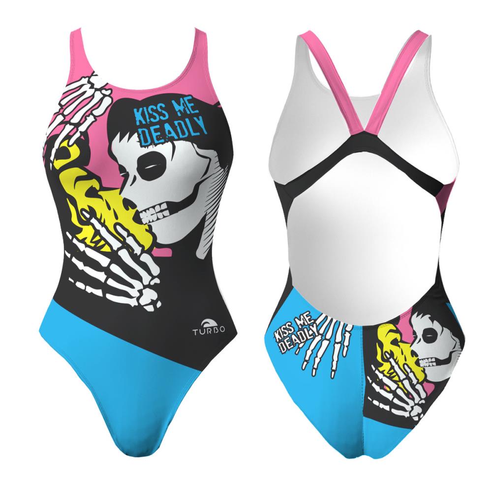 Turbo Women's Wide Strap Swimsuit Death Kiss