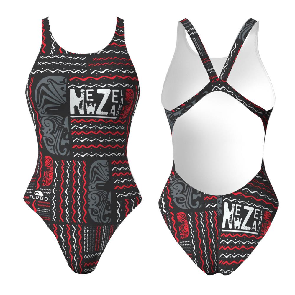 Turbo Women's Wide Strap Swimsuit New Zealand Fantasy