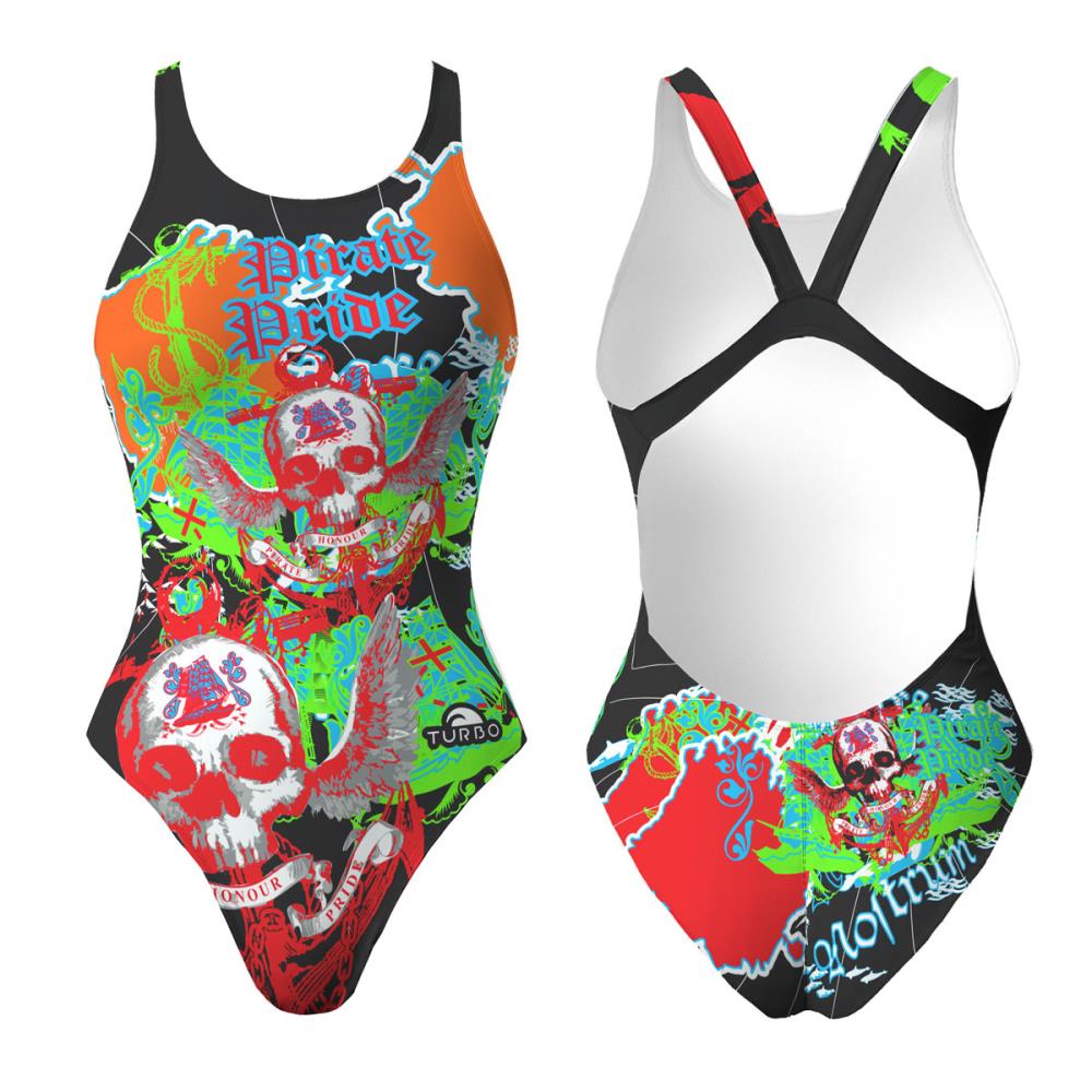 Turbo Women's Wide Strap Swimsuit Pirate Treasure