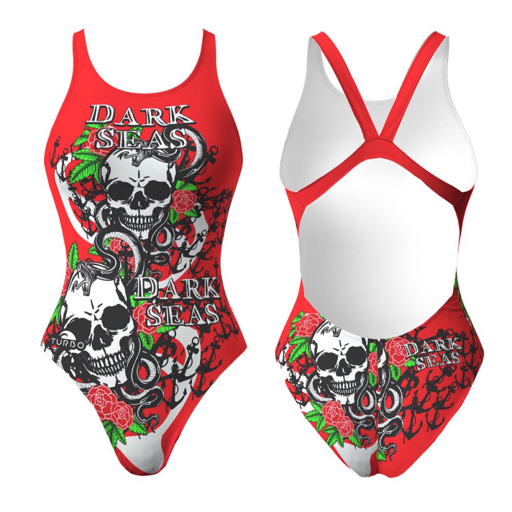 Turbo Women's Wide Strap Swimsuit Dark Seas