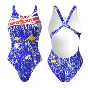 Turbo Women's Wide Strap Swimsuit Australia Retro
