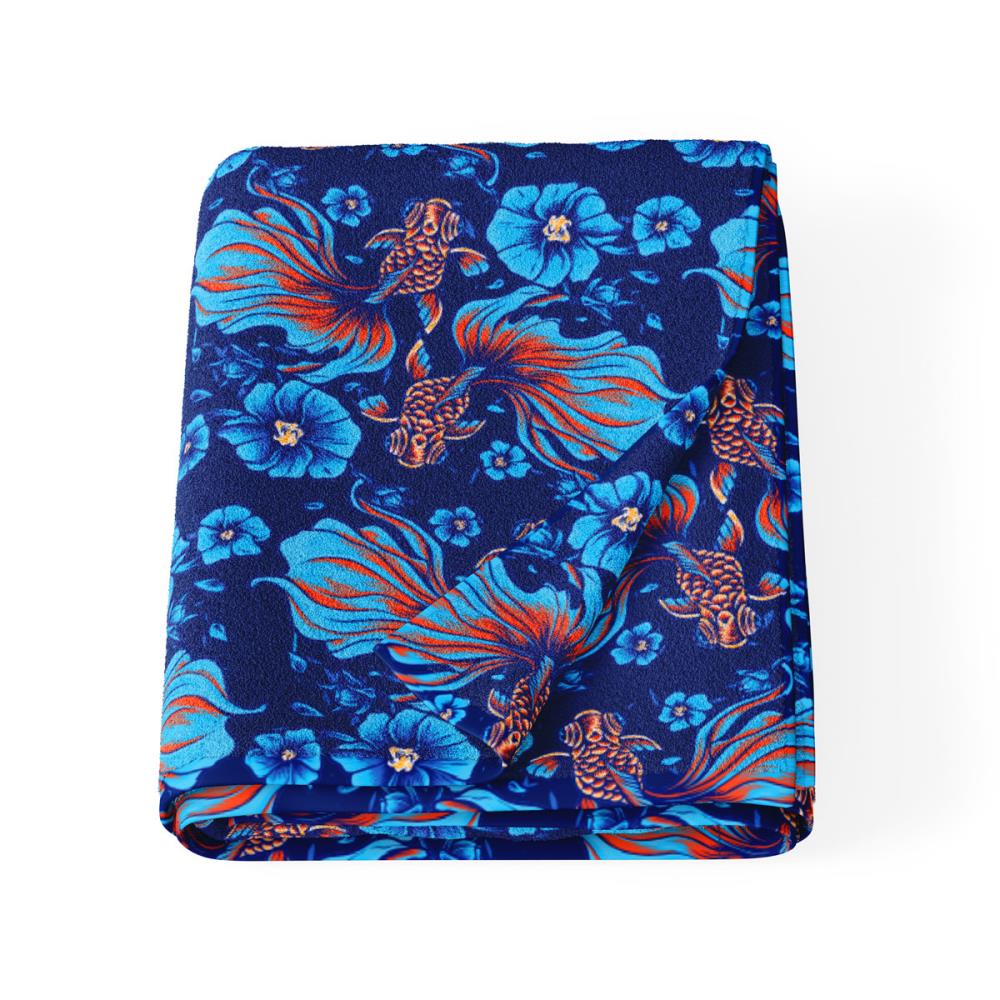 Towel-Betta And Flowers