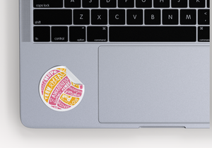 Breast Cancer Awareness Ball Sticker