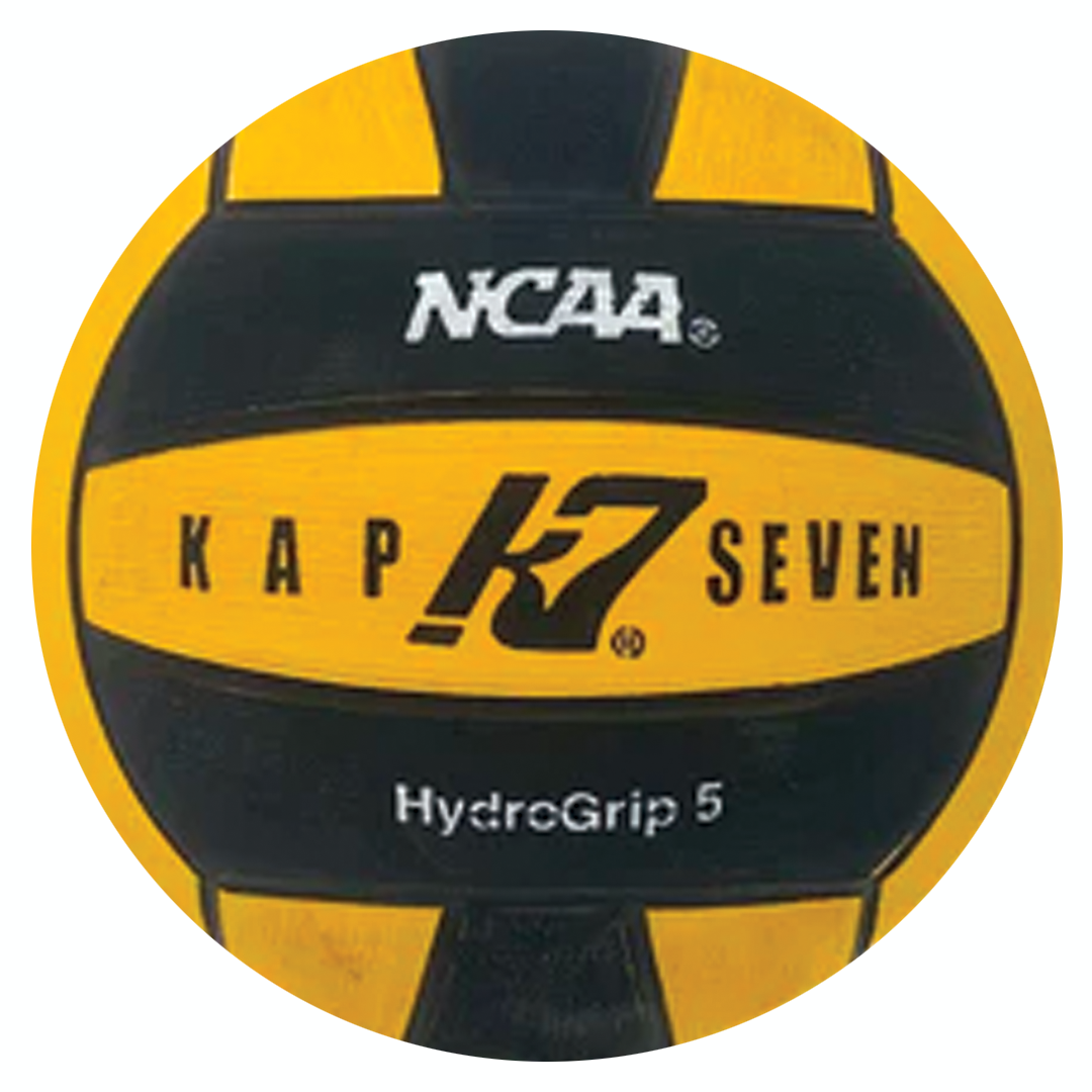 KAP7 Black/Yellow Hydrogrip Water Polo Ball - Size 5