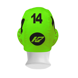 KAP7 Standard Water Polo Cap Set with 3 Numbers - Neon Green