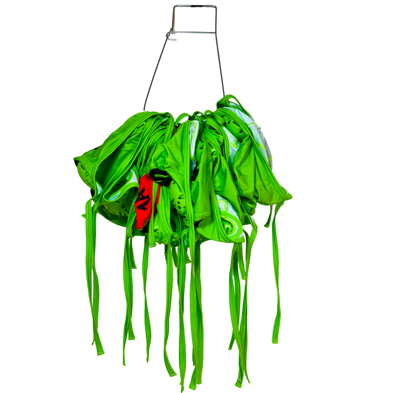 KAP7 Standard Water Polo Cap Set with 3 Numbers - Neon Green