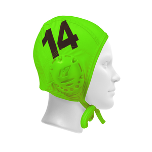 KAP7 Standard Water Polo Cap Set with 3 Numbers - Neon Green