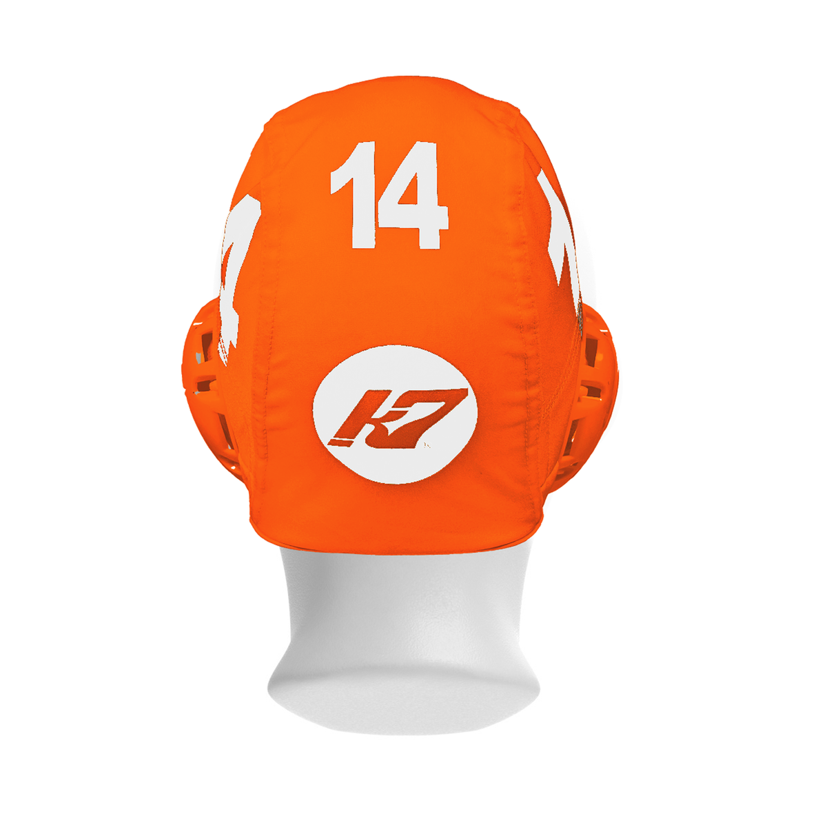 KAP7 Standard Water Polo Cap Set with 3 Numbers - Orange