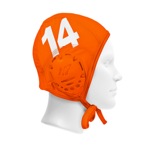 KAP7 Standard Water Polo Cap Set with 3 Numbers - Orange