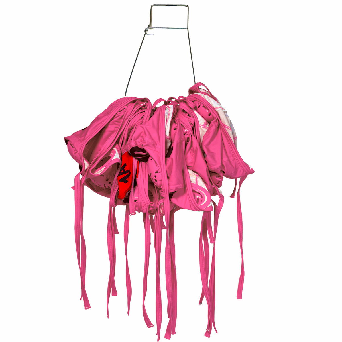 KAP7 Standard Water Polo Cap Set with 3 Numbers - Hot Pink