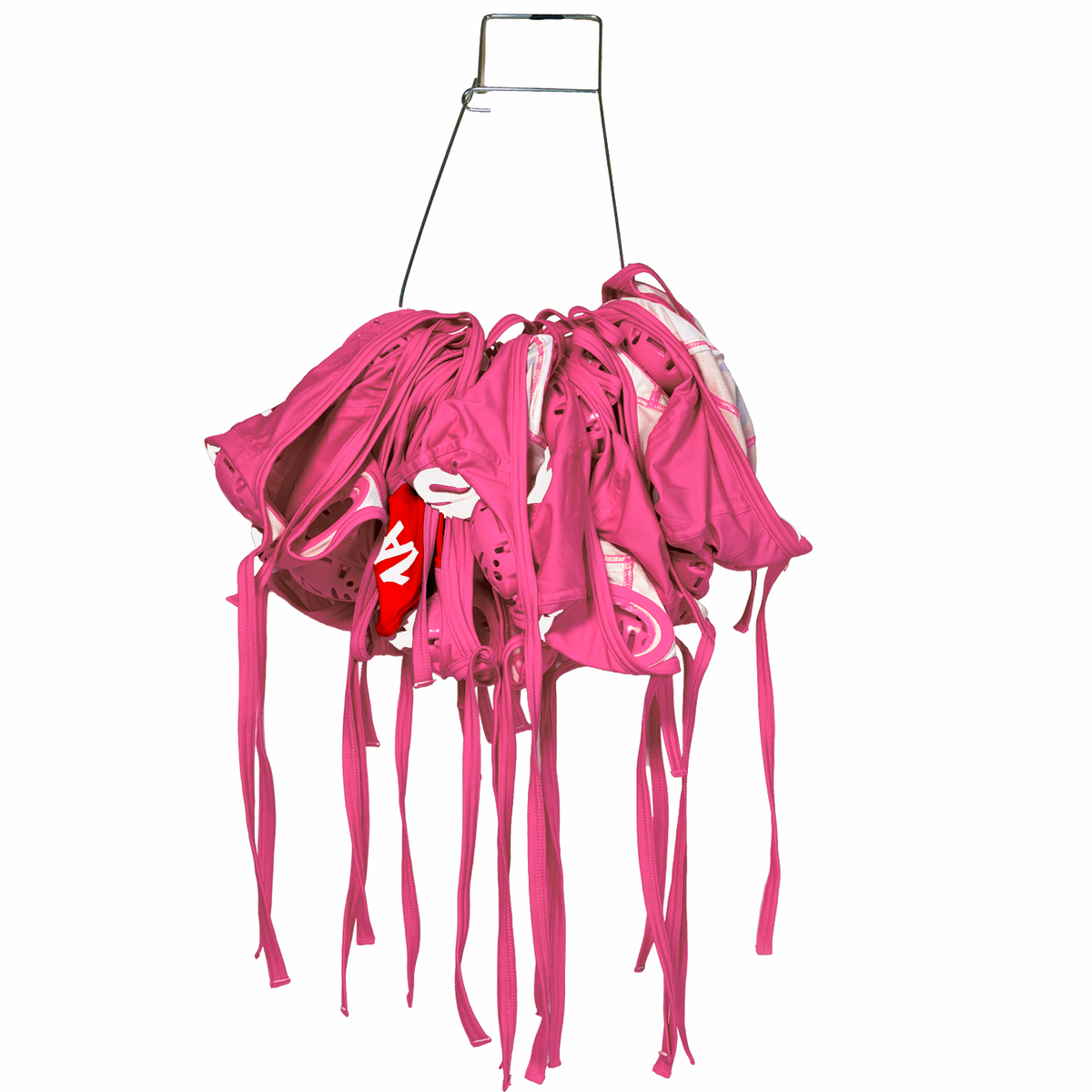 KAP7 Standard Water Polo Cap Set with 3 Numbers - Hot Pink