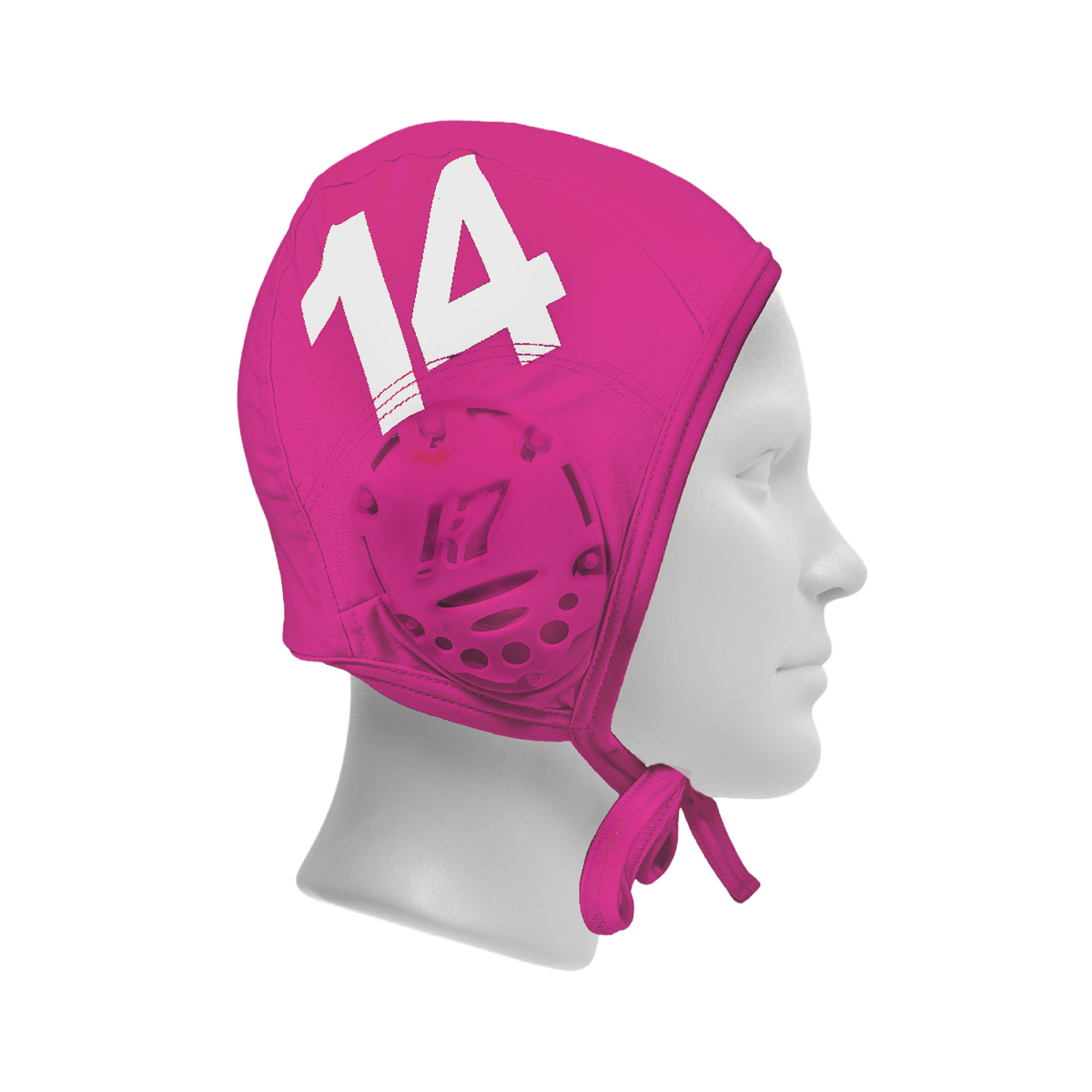 KAP7 Standard Water Polo Cap Set with 3 Numbers - Hot Pink