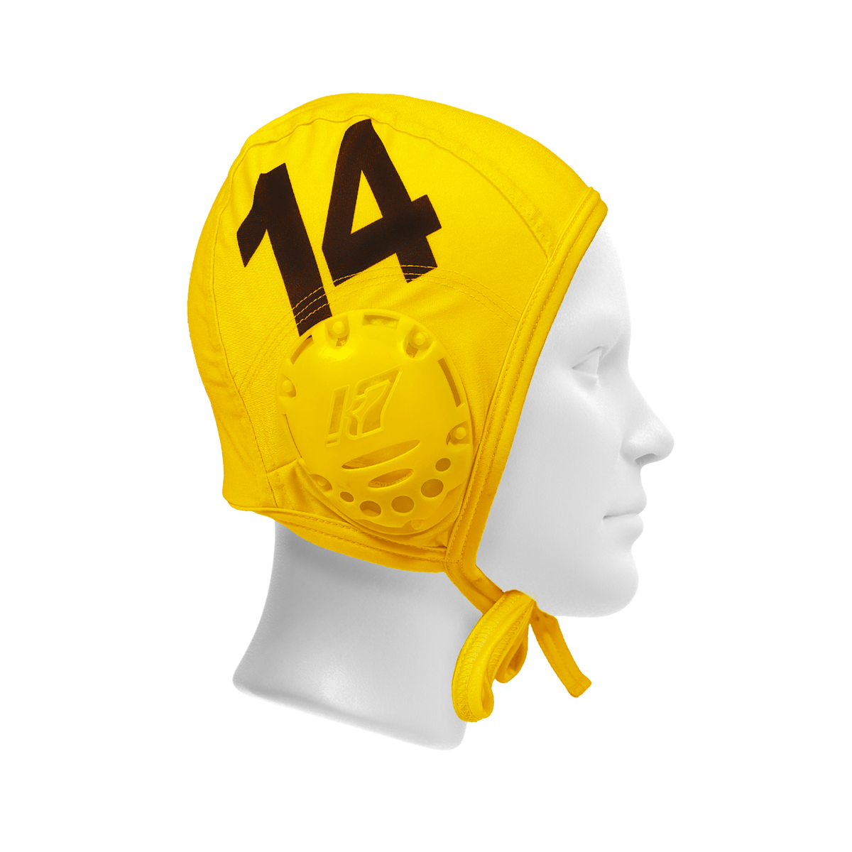 KAP7 Standard Water Polo Cap Set with 3 Numbers - Yellow
