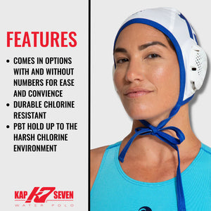 KAP7 Standard Water Polo Cap Set with 3 Numbers - Orange