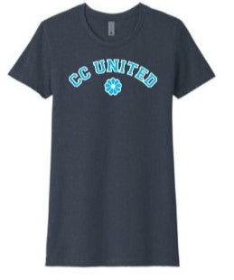 NEW CC United - T-shirt_  Girls Logo_ Navy