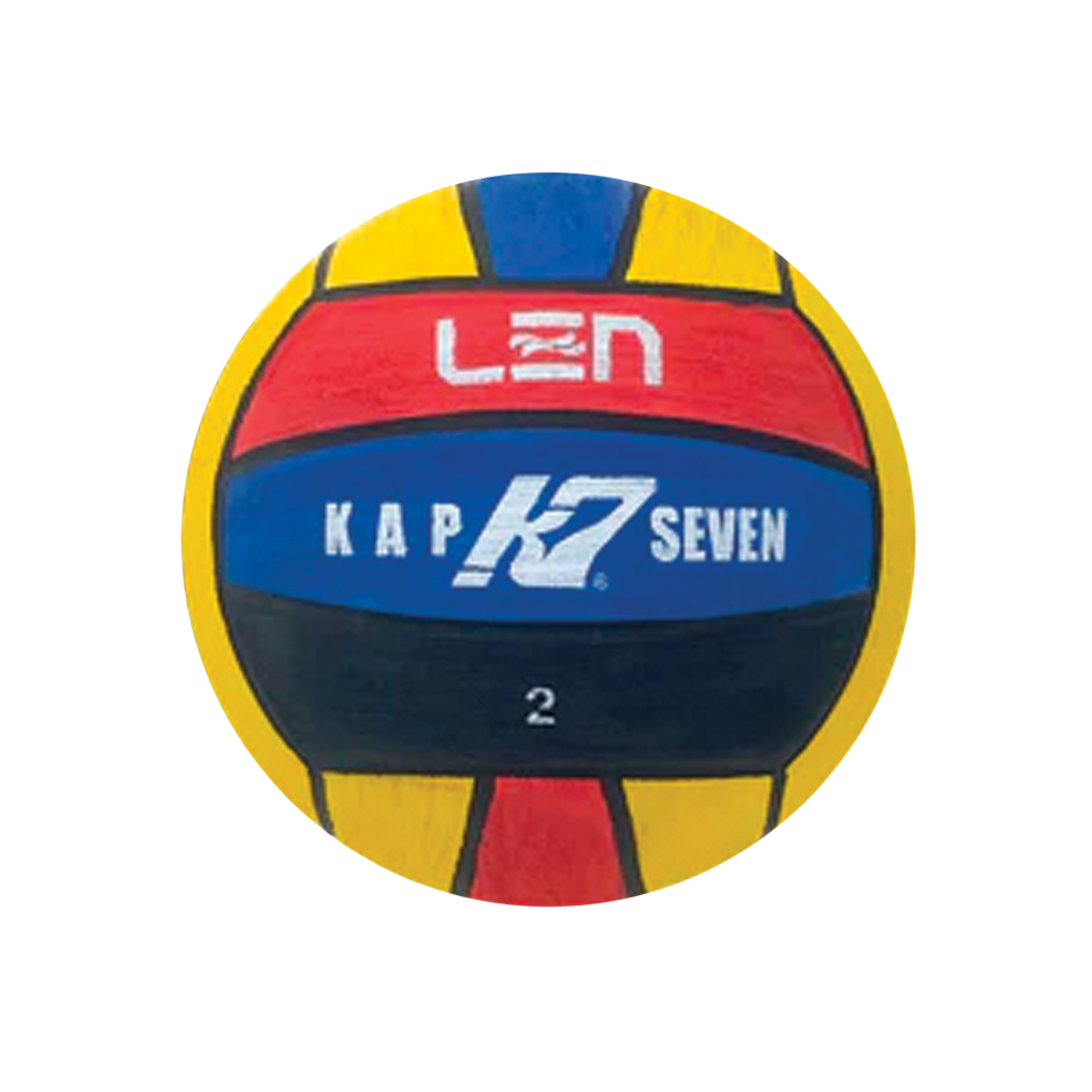 KAP7 LEN Red/Royal/Black Water Polo Ball - Size 2
