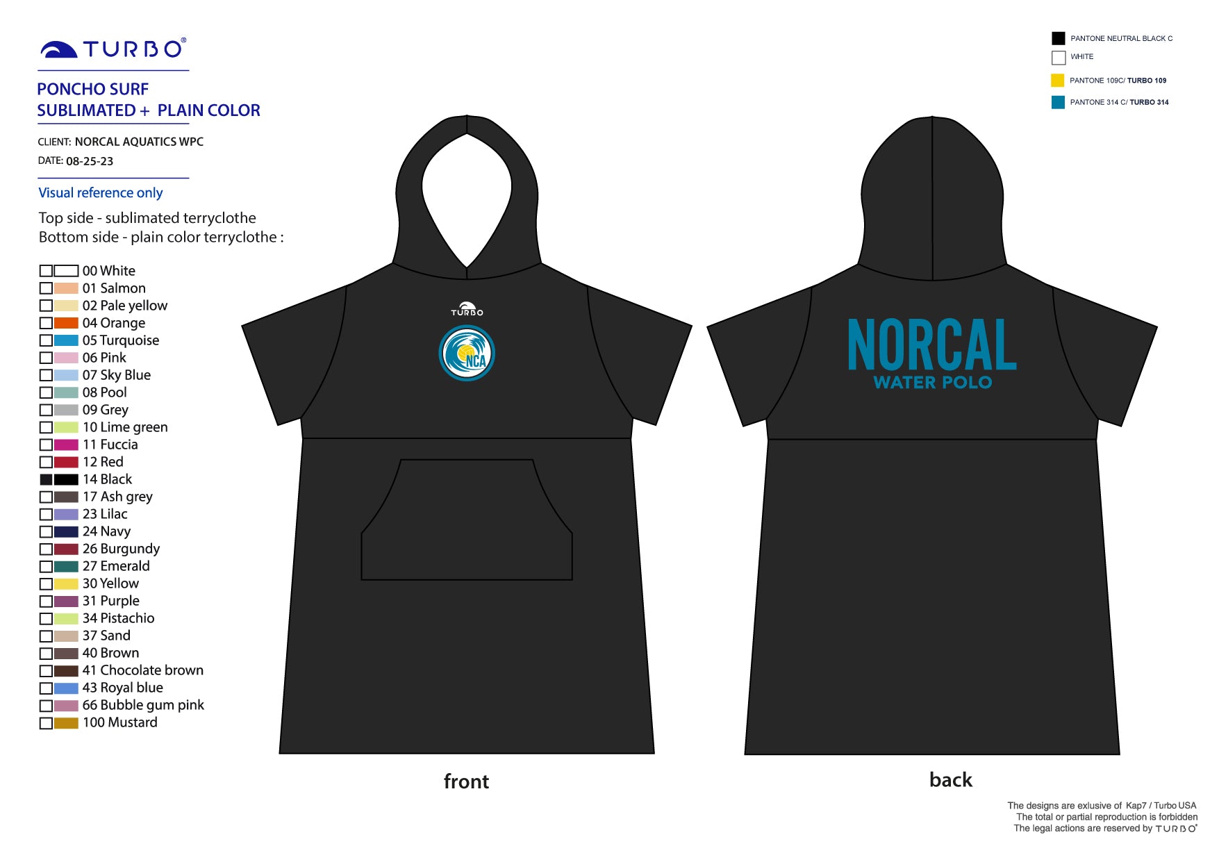 Norcal Aquatics - Team Store - Poncho