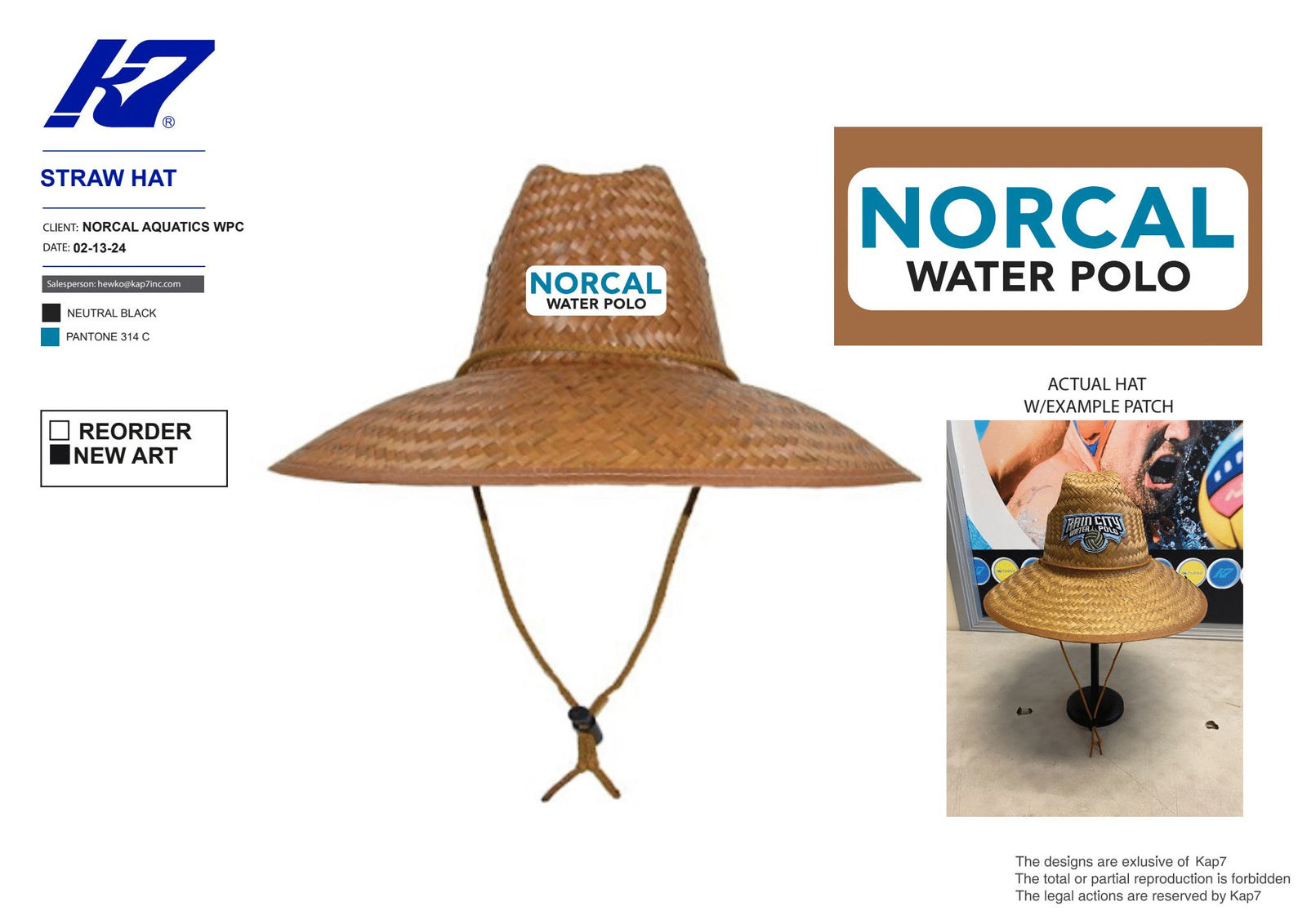 Norcal Aquatics - Team Store - Straw Hat