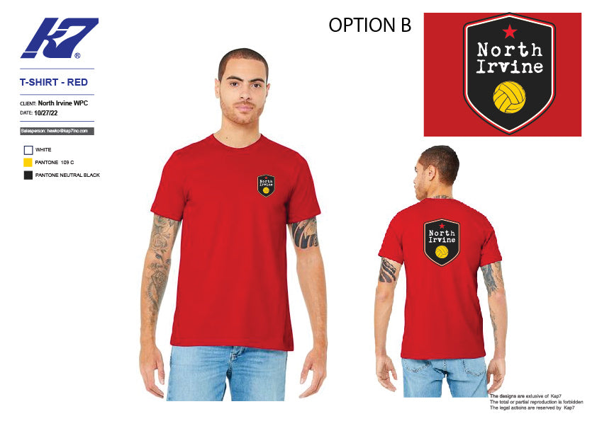 North Irvine WPC Team Store - T-Shirts -  Red- **REQUIRED**