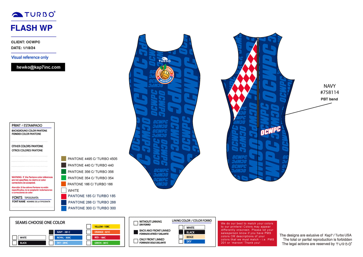 Orange County Water Polo Club - Team Store - Flash Suit
