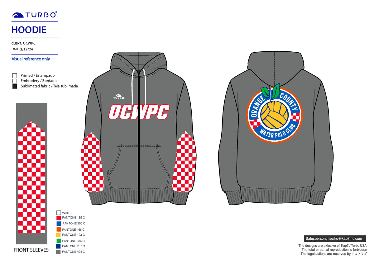 Orange County Water Polo Club - Team Store - Sublimated Hoodie