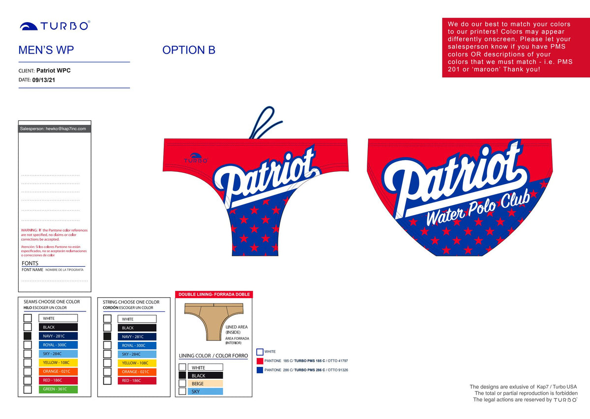Patriot WPC - Team Store - Brief