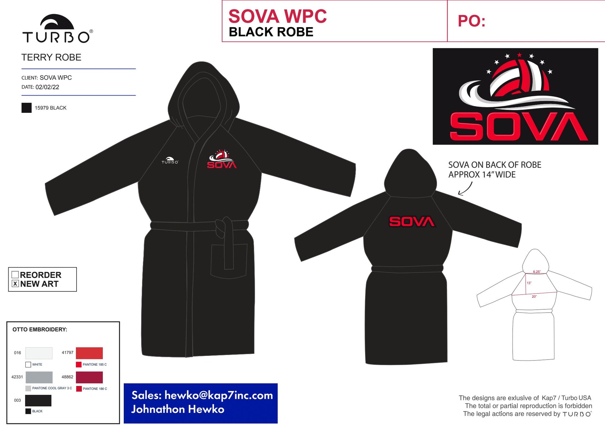SOVA WPC- Team Store - Terry Robe