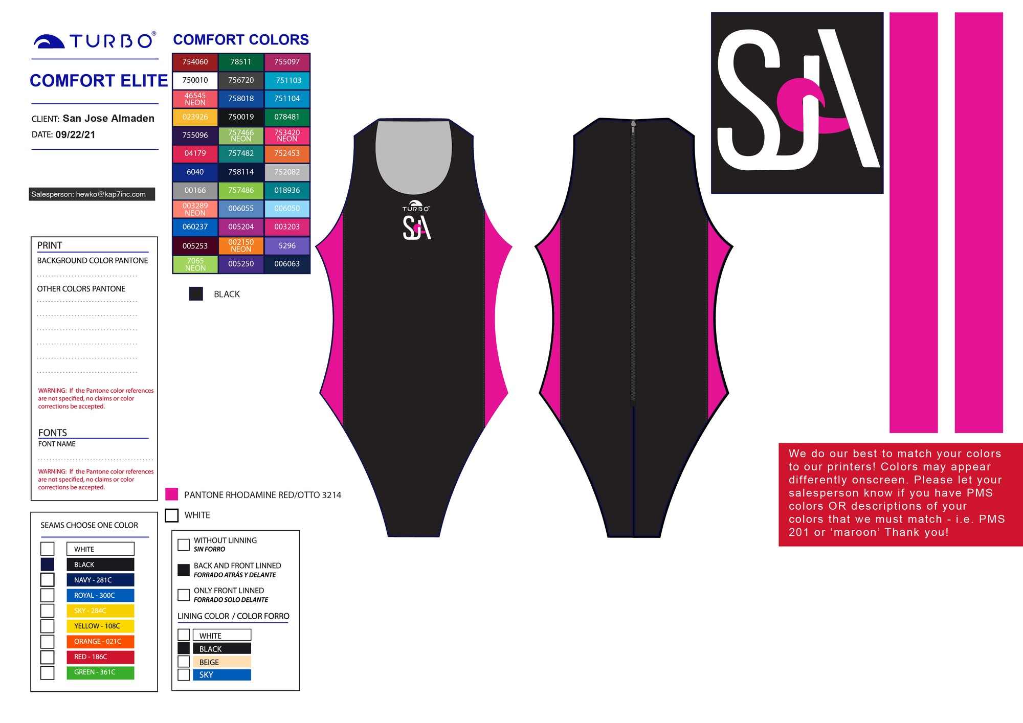 San Jose Almaden WPC Team Store - Girl's Clearance Suit