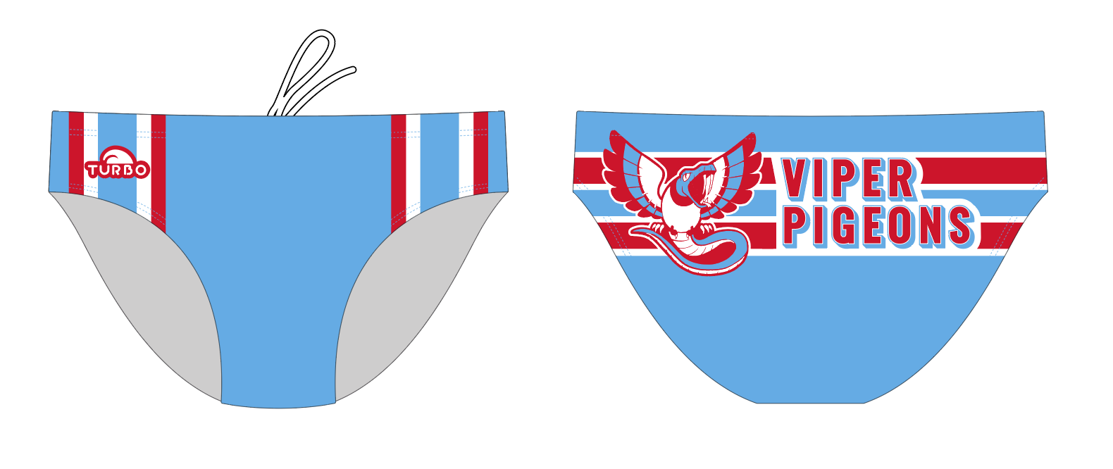 Viper Pigeon WPC (Oilers)- Mens TURBO Water Polo Suit (Made to order)