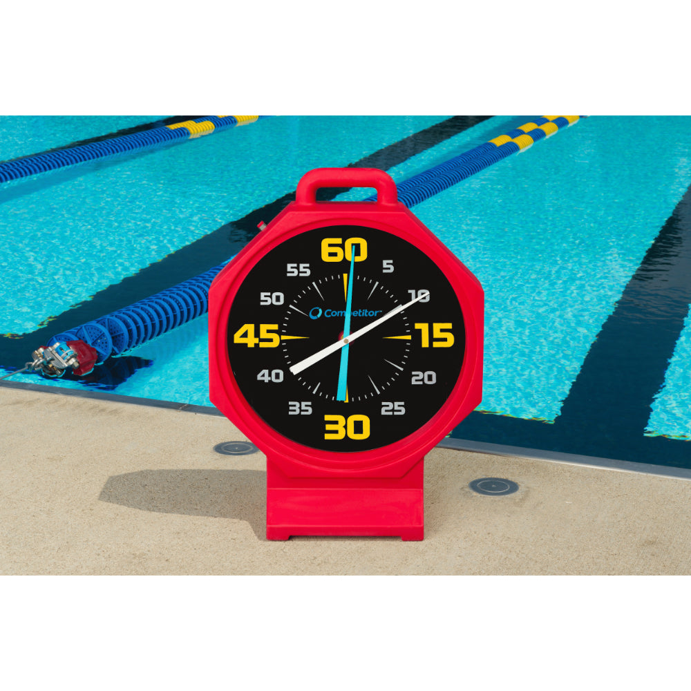 Competitor 15" Pace Clock- Red Base with Black Face
