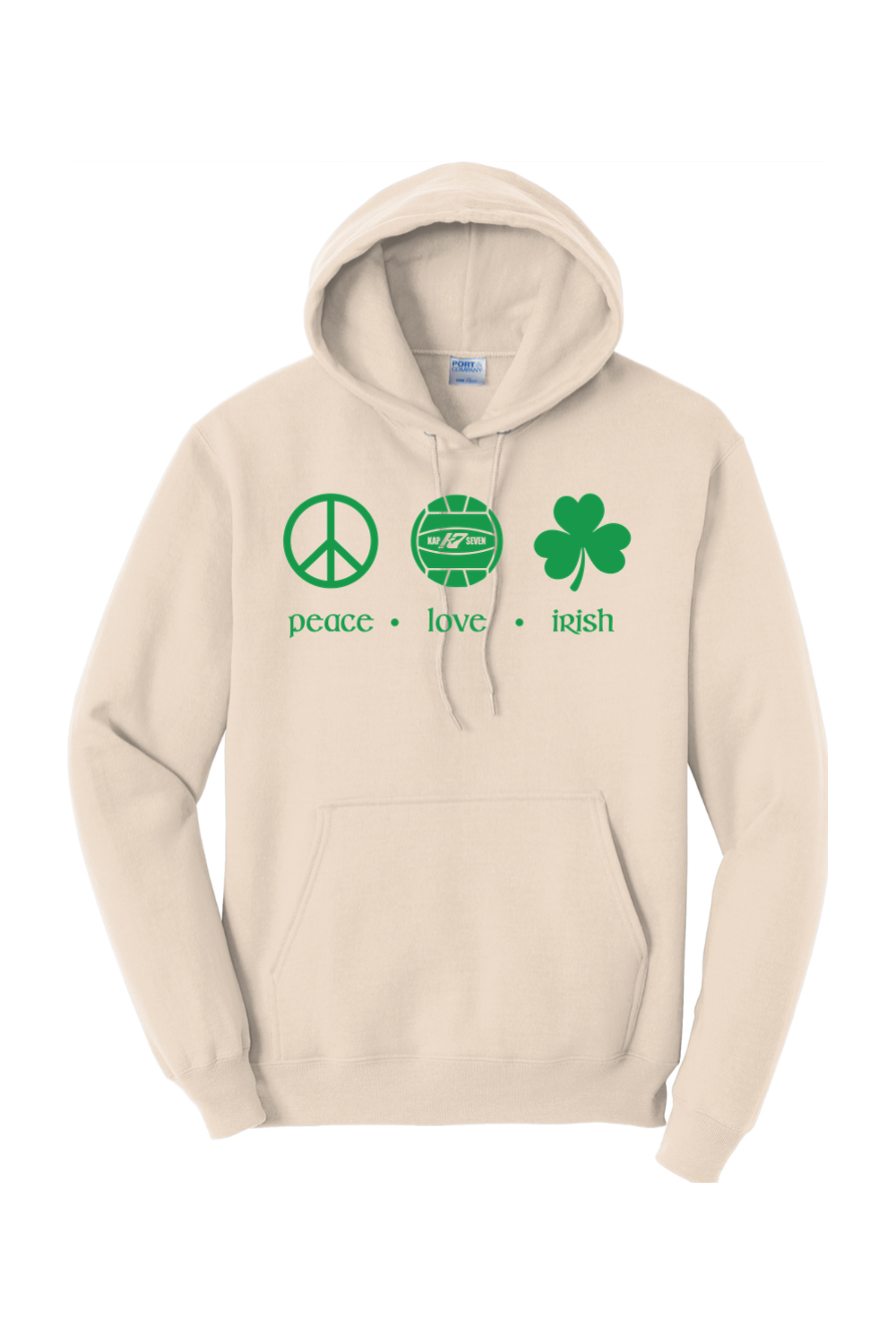 KAP7 Peace Love Irish Hooded Sweatshirt