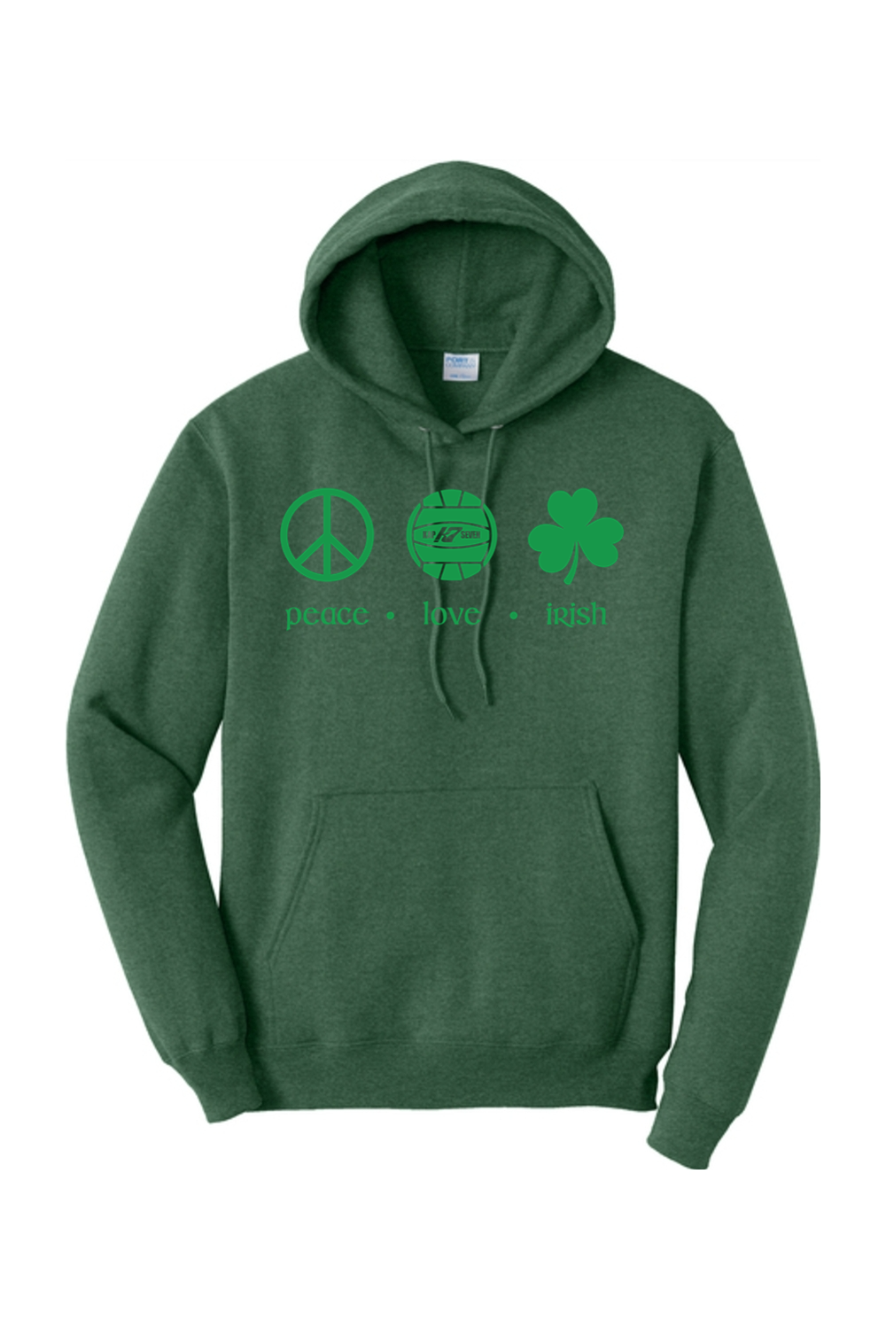 KAP7 Peace Love Irish Hooded Sweatshirt