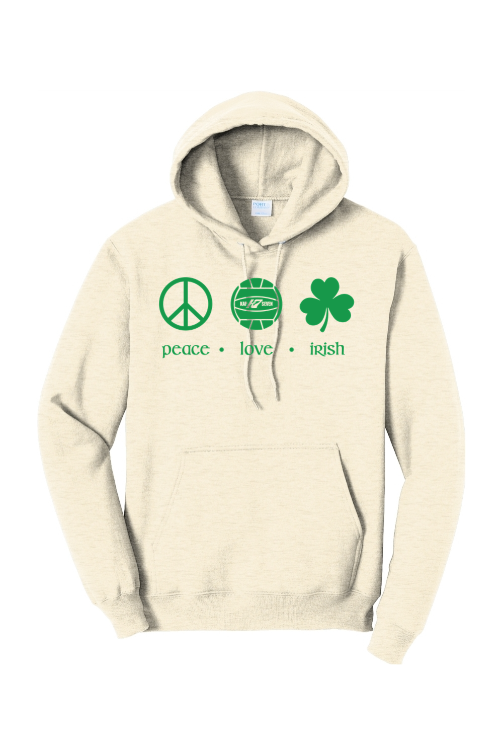 KAP7 Peace Love Irish Hooded Sweatshirt