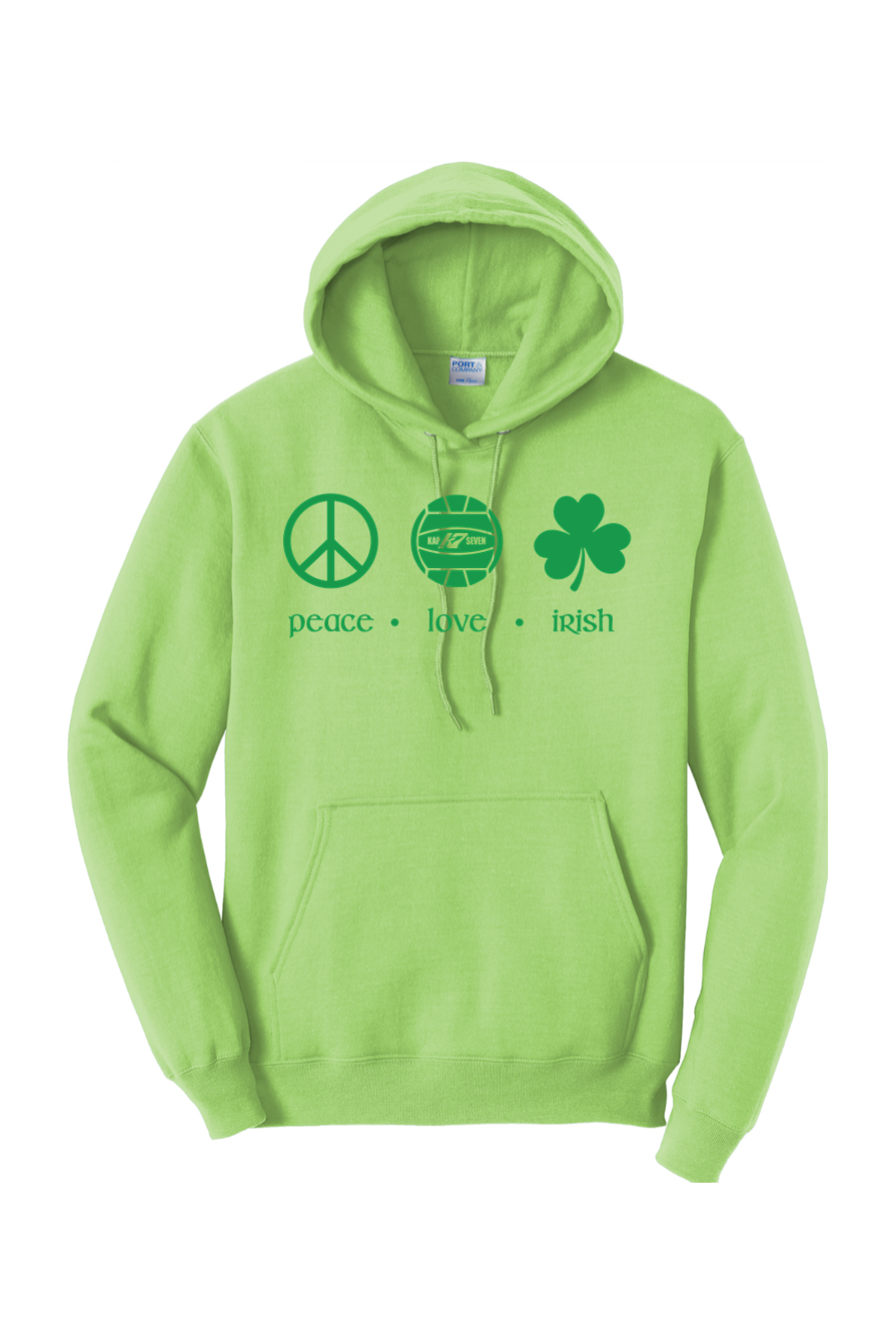 KAP7 Peace Love Irish Hooded Sweatshirt